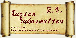Ružica Vukosavljev vizit kartica